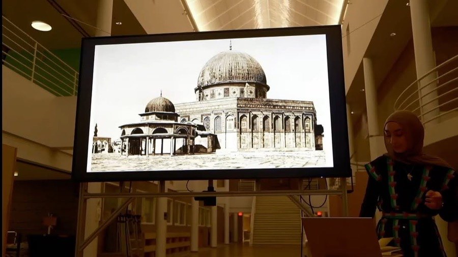 Mariam Zaghari presents the architecture of the Dome of the Rock at the NOMAS and PCO Dome Talk